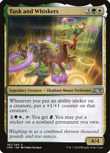 Tusk and Whiskers, Magic card UNF 182 — Unfinity set
