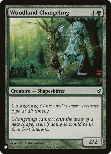 Woodland Changeling, Magic card PLST LRW-242 — The List set