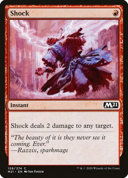 Shock, Magic card M21 159 — Core Set 2021 set