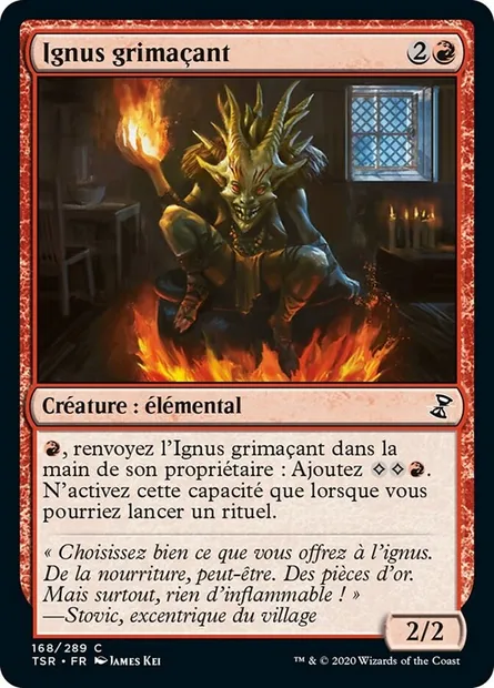 Ignus grimaçant, carte Magic TSR 168 — extension Spirale Temporelle Remastered