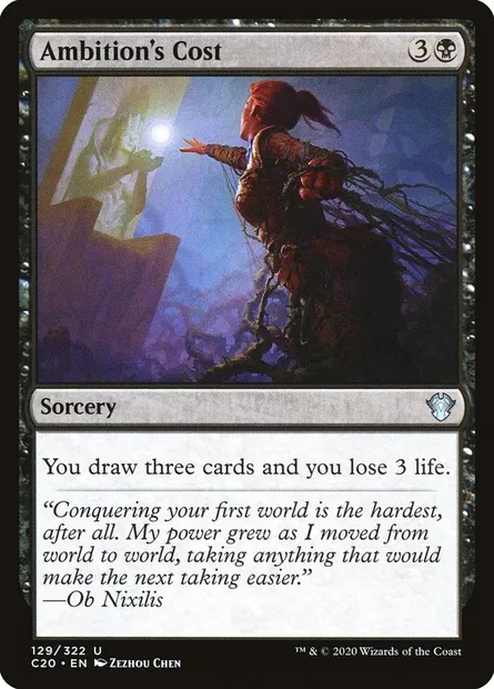 Ambition's Cost, Magic card C20 129 — Commander 2020 set