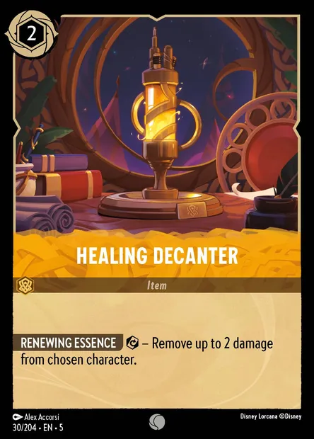 Healing Decanter, Disney Lorcana card CH5-030 — Shimmering Skies set
