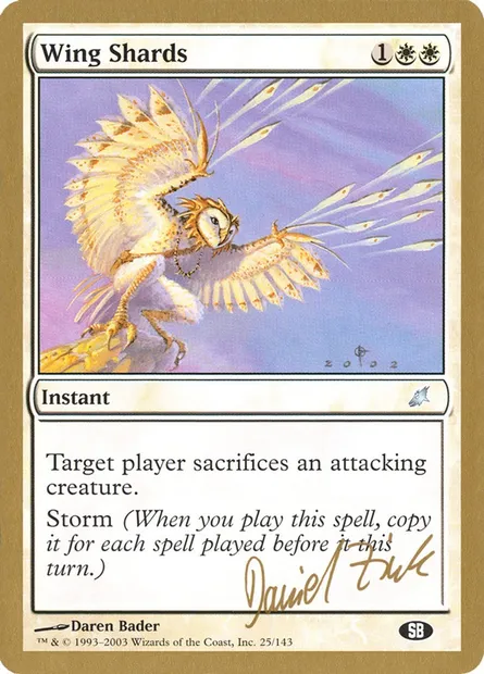 Échardes d'ailes, carte Magic WC03 dz25sb — extension World Championship Decks 2003