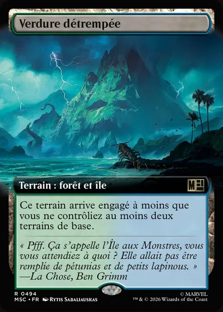 Verdure détrempée, carte Magic MSC 494 — extension Marvel Super Heroes Commander