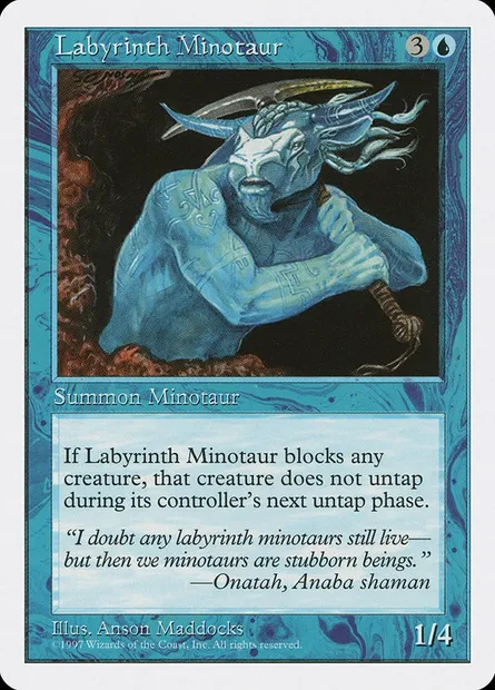 Labyrinth Minotaur, Magic card 5ED 97 — Fifth Edition set