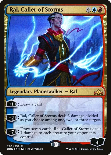 Ral, Caller of Storms, Magic card GRN 265 — Guilds of Ravnica set