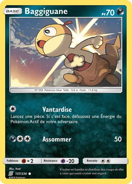 Baggiguane, carte Pokémon UNM 137 — extension Harmonie des Esprits