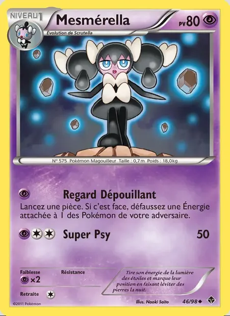 Mesmérella, carte Pokémon EPO 46 — extension Pouvoirs Émergents