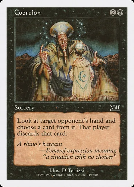 Coercition, carte Magic 6ED 119 — extension Classic Sixth Edition