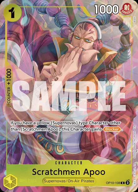 Scratchmen Apoo, carte One Piece OP10-108 — extension SANG ROYAL