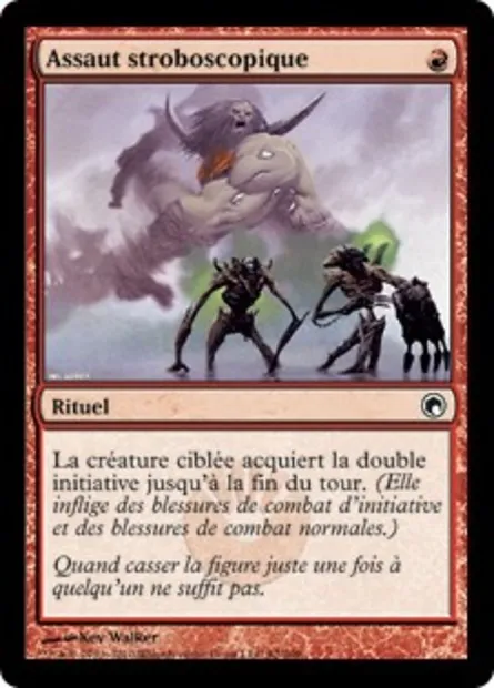 Assaut stroboscopique, carte Magic SOM 82 — extension Cicatrices de Mirrodin