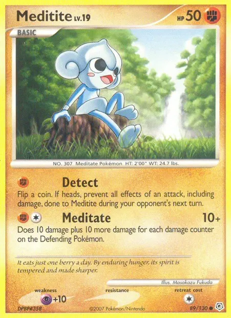 Meditite, Pokémon card DP 89 — Diamond & Pearl set