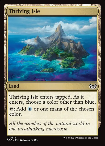 Thriving Isle, Magic card DSC 316 — Duskmourn: House of Horror Commander set