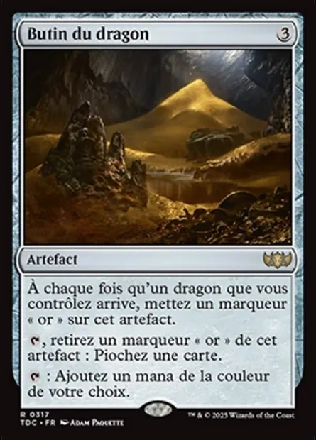 Butin du dragon, carte Magic TDC 317 — extension Tarkir: Dragonstorm Commander