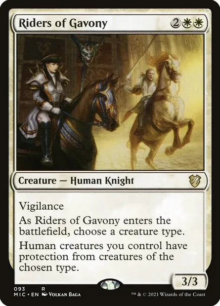Riders of Gavony, Magic card MIC 93 — Midnight Hunt Commander set