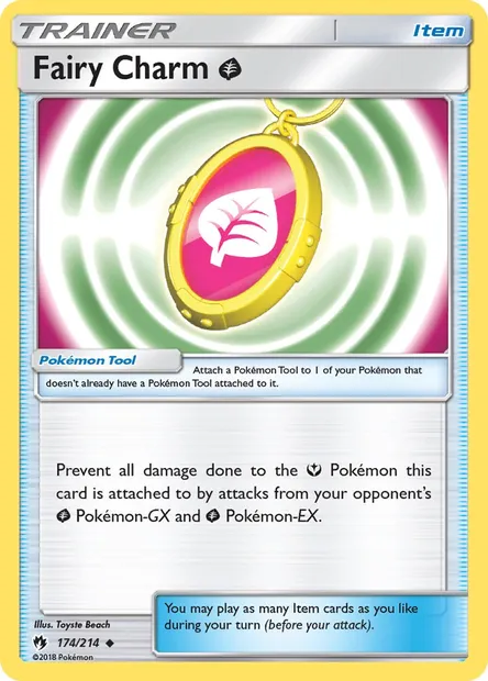 Fairy Charm Grass, Pokémon card LOT 174 — Lost Thunder set