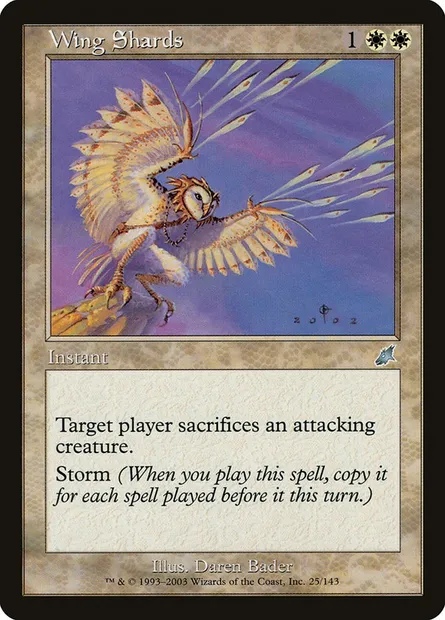 Échardes d'ailes, carte Magic SCG 25 — extension Fléau