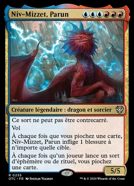 Niv-Mizzet, Parun, carte Magic OTC 235 — extension Outlaws of Thunder Junction Commander