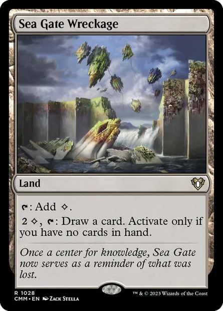Sea Gate Wreckage, Magic card CMM 1028 — Commander Masters set