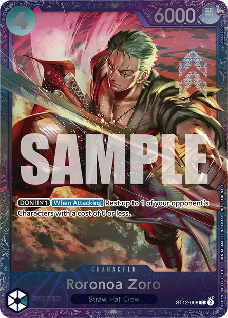 Roronoa Zoro, One Piece card ST12-008 — Zoro and Sanji set