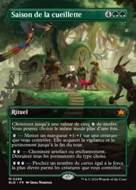 Saison de la cueillette, carte Magic BLB 286 — extension Bloomburrow