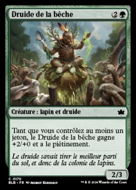 Druide de la bêche, carte Magic BLB 170 — extension Bloomburrow