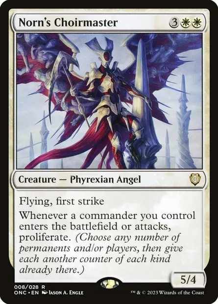 Norn's Choirmaster, Magic card ONC 8 — Phyrexia: All Will Be One Commander set