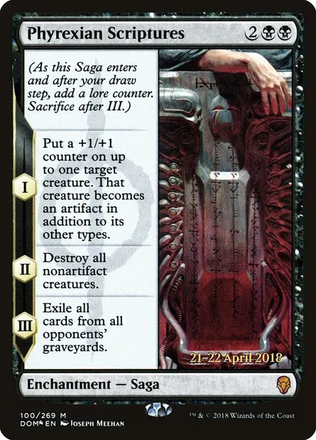 Phyrexian Scriptures, Magic card PDOM 100s — Dominaria Promos set