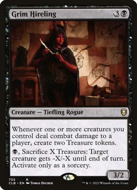 Grim Hireling, Magic card CLB 755 — Commander Legends: Battle for Baldur's Gate set