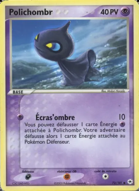 Polichombr, carte Pokémon HL 72 — extension EX Légendes Oubliées