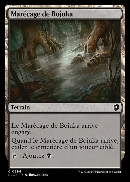 Marécage de Bojuka, carte Magic BLC 294 — extension Bloomburrow Commander