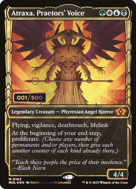 Atraxa, Praetors' Voice, Magic card MUL 163z — Multiverse Legends set