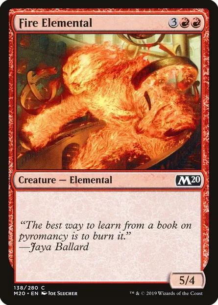 Fire Elemental, Magic card M20 138 — Core Set 2020 set