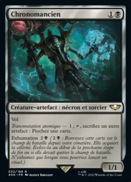 Chronomancien, carte Magic 40K 32 — extension Warhammer 40,000 Commander