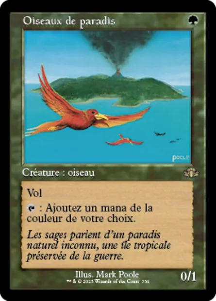 Oiseaux de paradis, carte Magic DMR 336 — extension Dominaria Remastered