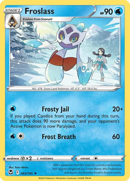 Froslass, Pokémon card SIT 043 — Silver Tempest set
