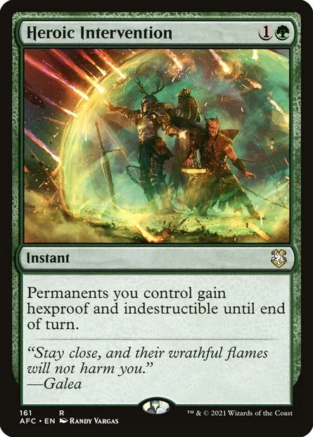 Heroic Intervention, Magic card AFC 161 — Forgotten Realms Commander set