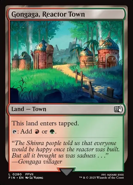 Gongaga, Reactor Town, Magic card FIN 280 — Final Fantasy set