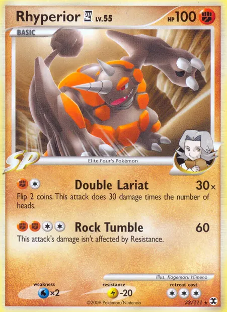 Rhyperior E4, Pokémon card RR 32 — Rising Rivals set