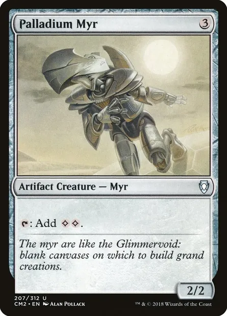 Palladium Myr, Magic card CM2 207 — Commander Anthology Volume II set