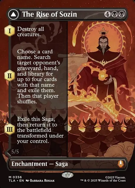 The Rise of Sozin // Fire Lord Sozin, Magic card TLA 356 — Avatar: The Last Airbender set