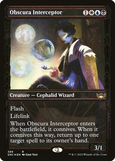 Obscura Interceptor, Magic card SNC 389 — Streets of New Capenna set