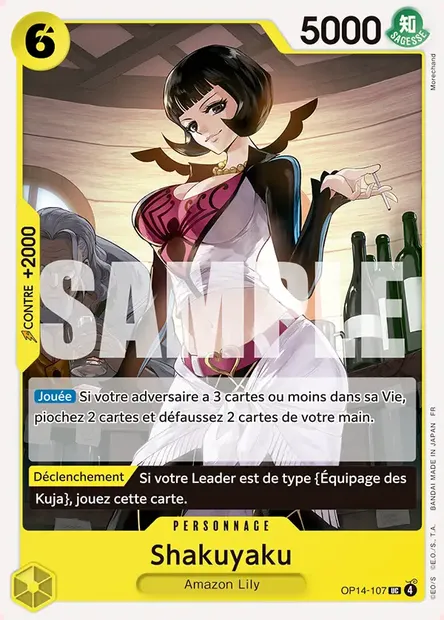 Shakuyaku, carte One Piece OP14-107 — extension LES SEPT DE LA MER D'AZUR