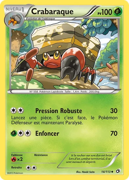 Crabaraque, carte Pokémon LTR 14 — extension Legendary Treasures