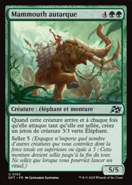 Mammouth autarque, carte Magic DFT 153 — extension Aetherdrift