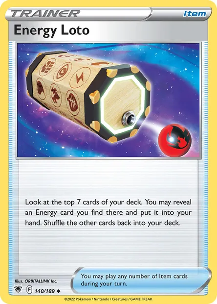 Energy Loto, Pokémon card ASR 140 — Astral Radiance set