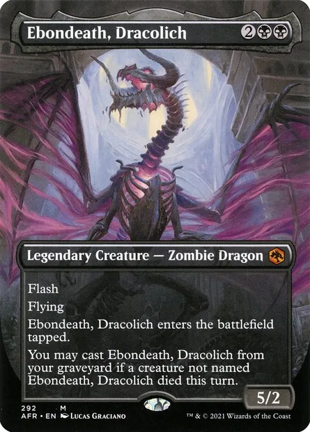 Ebondeath, Dracolich, Magic card AFR 292 — Adventures in the Forgotten Realms set