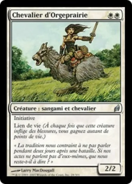 Chevalier d'Orgeprairie, carte Magic LRW 28 — extension Lorwyn