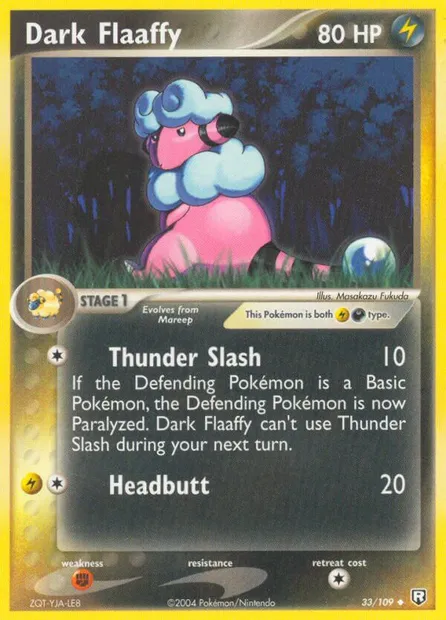 Dark Flaaffy, Pokémon card TRR 33 — Team Rocket Returns set