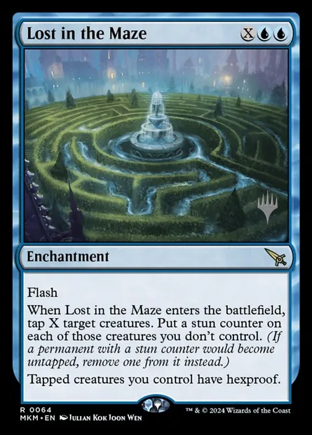 Perdu dans le labyrinthe, carte Magic PMKM 64p — extension Murders at Karlov Manor Promos